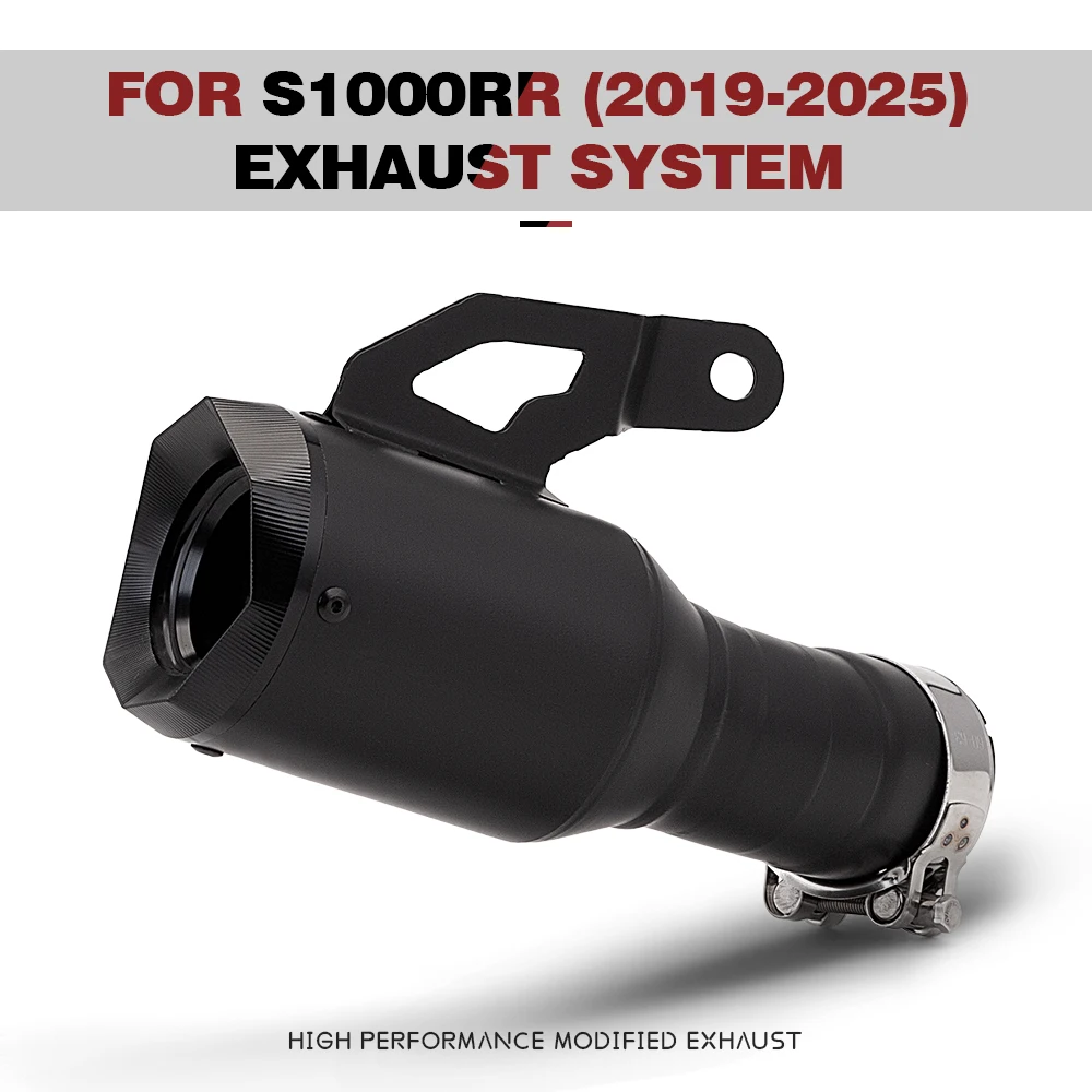 

For S1000RR S1000R motorcycle racing performance stainless steel integrated middle and rear exhaust pipe (2019-2025)