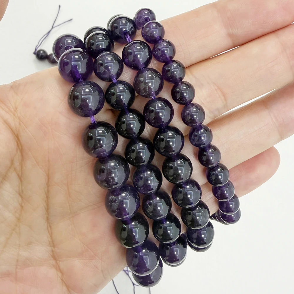 Бусины из аметиста Tony and Beads - натуральный камень, 8 мм — фото товара