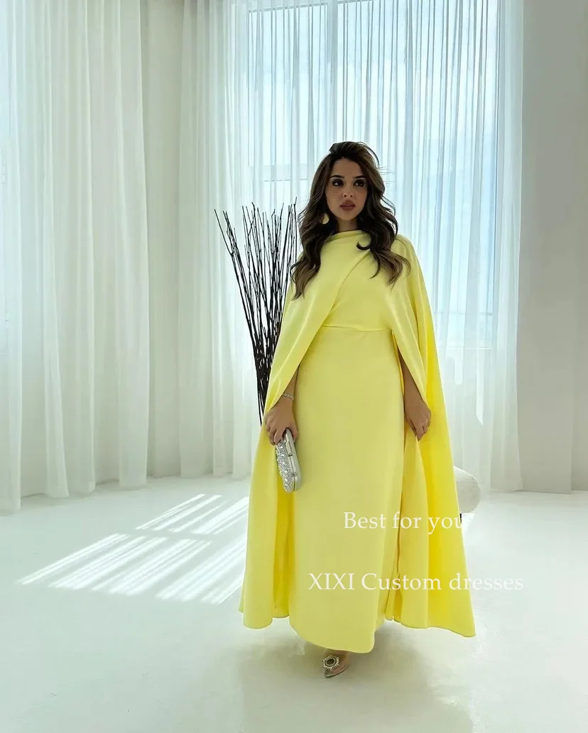 XIXI muslimagnaz raffainer a-line O scollatura lunghezza del pavimento Zipper Up Wedding Party Dress Vestidos De Festa abito da sera occasione formale Dr