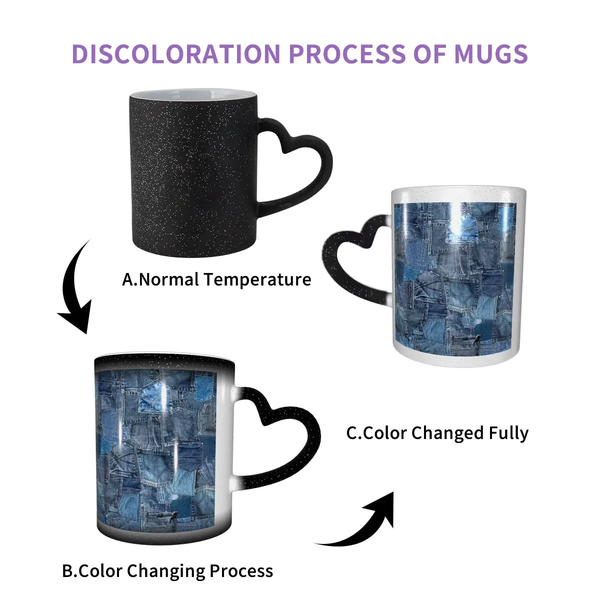 Blue Denim Jeans Pocket Patchwork Mug Funny Ceramic Coffee Cups Tea Mugs Milk Cup Drinkware Gift for Woman Man