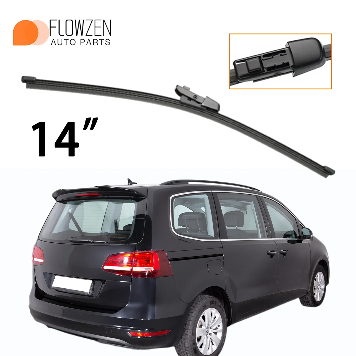 1PC14" Heckscheibenwischer, passend für Seat Alhambra Typ 7N 2010-2023, Scheibenwischerblatt, Autozubehör