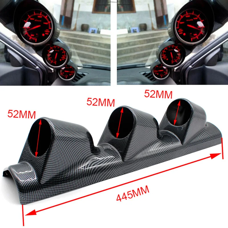 3 Hole A-Pillar 52mm Instrument stand Car Modified Instrument Frame Left Right Hand Gauges A-Pillar Meter Accessories