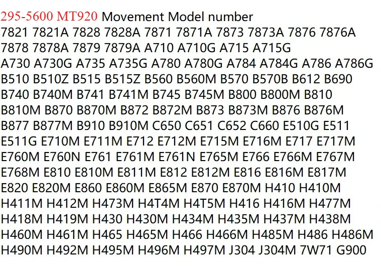

295-5600 MT920 for CITIZEN B612 B690 B740 B740M B741 B741M B745 B745M B800 B800M B810 B810M B870 B870M B872M 295-4400 MT1620