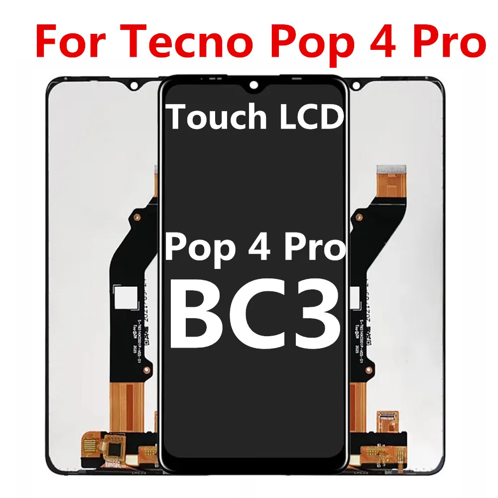 

6.52" Original For Tecno POP 4 Pro BC3 LCD Display Touch Screen Digitizer Assembly POP4 Pro NEW LCD Repair Replacement Parts