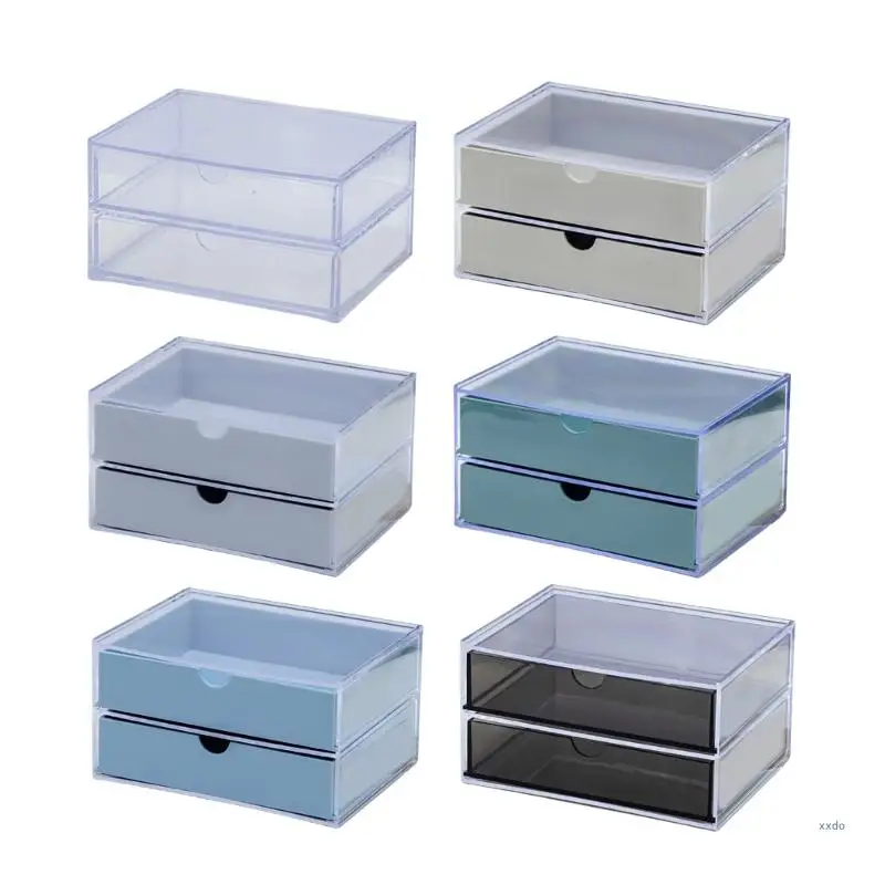 Plastic Nagellak Organisator Nagelborstel Container Case Helder Dubbellaags Nagels Gereedschap Opbergdoos voor Nagels Salon