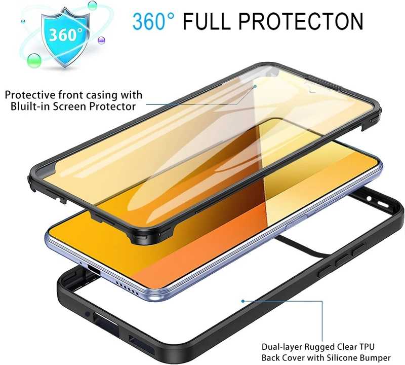 360 Full Body Protection Case For Xiaomi 14T 13T 12T 11T 14 Ultra 15 Pro Front Screen Shockproof Cover For Mi 14T 15 Mi14T Mi15