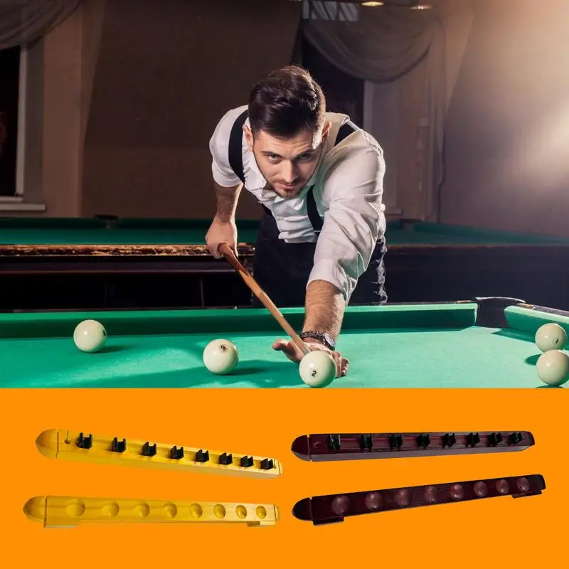 

Pool Stick Holder 2pcs Cue Rest Cue Stick Holder Wooden Pool Cue Rack Wall Mount For 8 Cues Sticks Storage Pool Table