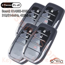 KEYECU 4 Buttons 312MHz 433MHz for Toyota Hilux SRV 4X4 Fortuner SW4 Auto Smart Remote Control Key Fob BM1ET BM1EW 61A965-0182