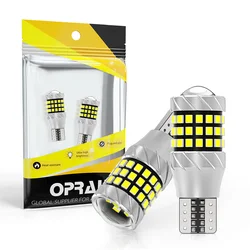 Oprah 2x T15 W16W Led Canbus Car Light High Power 57SMD 2016 Car Backup Reverse Light Auto Tail Signal Lamp 12V White Red Yellow
