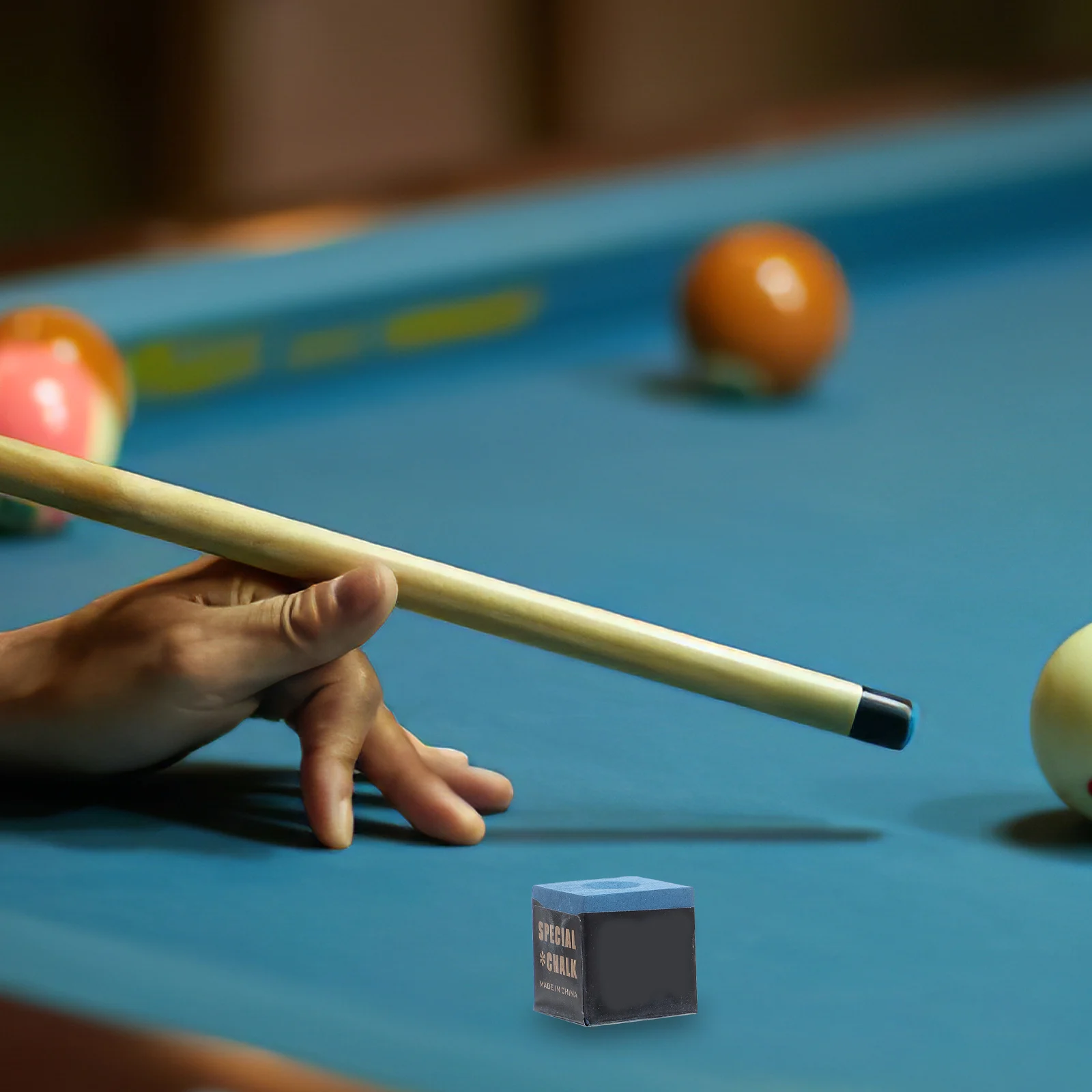 

24 Pcs Pool Cue Chalk Cubes Billiard Table Accessories Chocolate Powder for Sticks Supplies Prevent Sding Improve Hit Rate