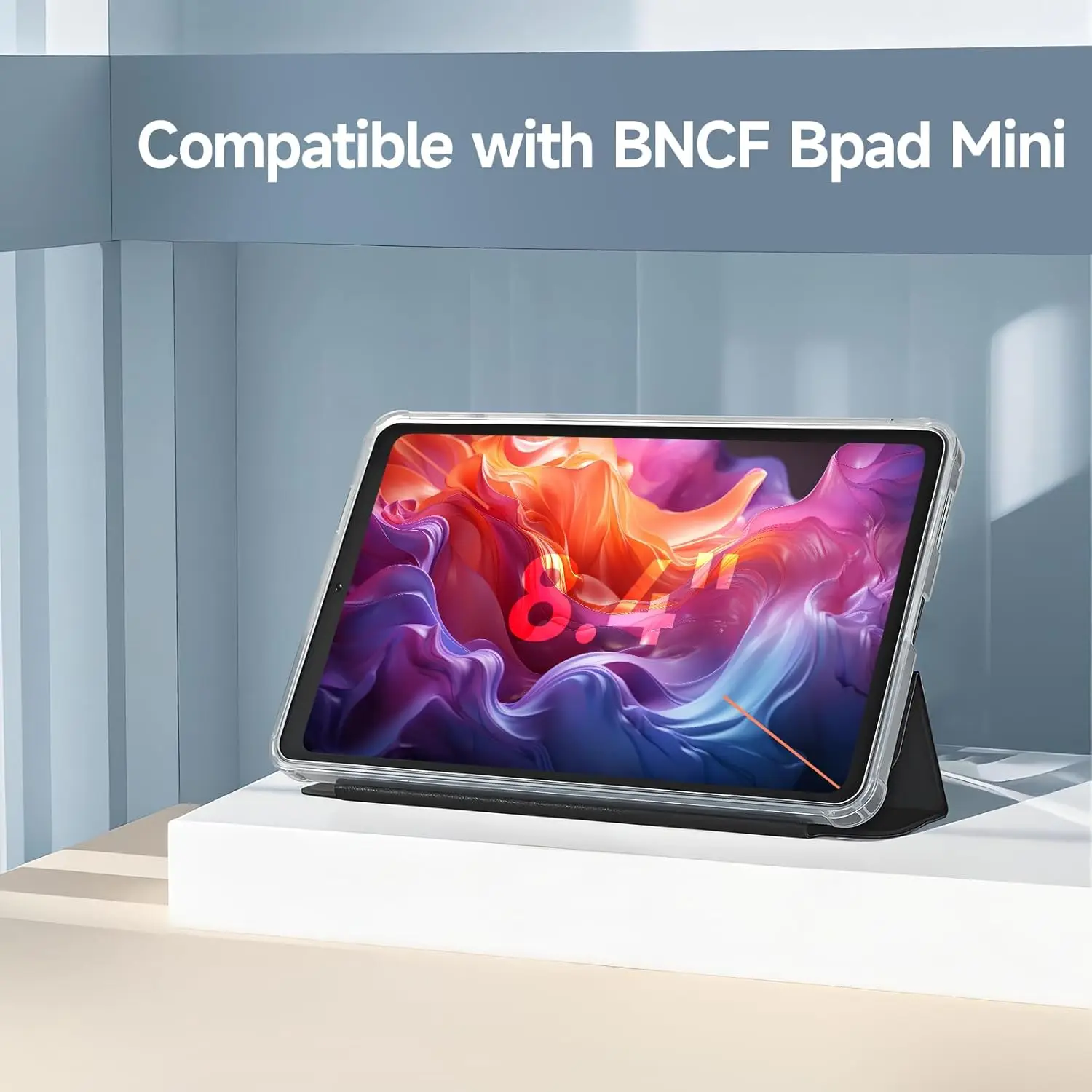 Bpad Mini 8.4 Inch Tablet Case Durable Lightweight Eco-Friendly Auto Sleep Wake Multi-Angle Stand Waterproof Protective Cover