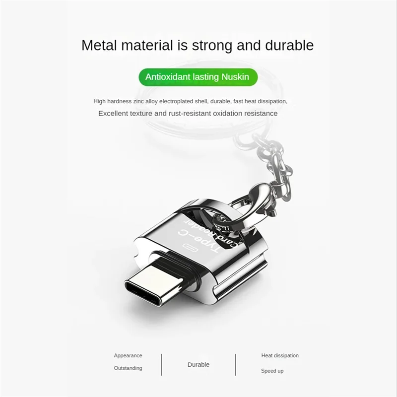 Practical-TF Card Reader TF Card TO Type-C Card Reader OTG Adapter Memory Card To USB C High Speed For Mobile Phones Laptop