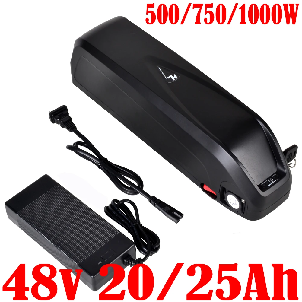 

18650 cell hailong 48v ebike battery 48v 25ah 20ah lithium electric bicycle battery 48v 500w 750w 1000w electric bike