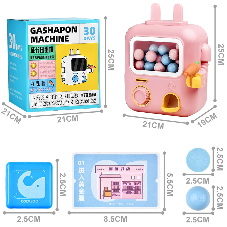 Large Capsule Machine Children\'s Toys Small Mini Home Parent-child Claw Machine Coin Slot Machine Amusement Machine Game Machine