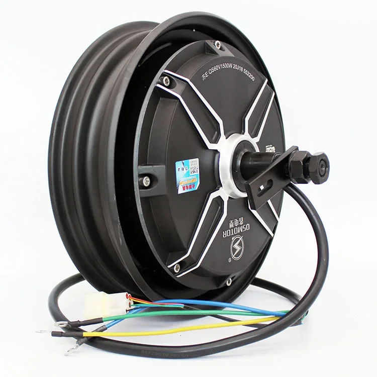 Motor de motocicleta sem escova de 10 polegadas 3000W 72V com freio a disco