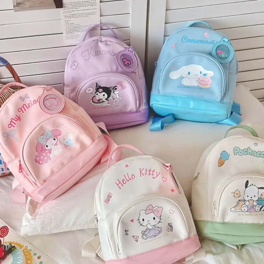 

Cinnamoroll My Melody Anime Kawaii MINISO Children Backpack Cute Cartoon Hello Kitty Baby Storage Bag Ins Gifts for Kids