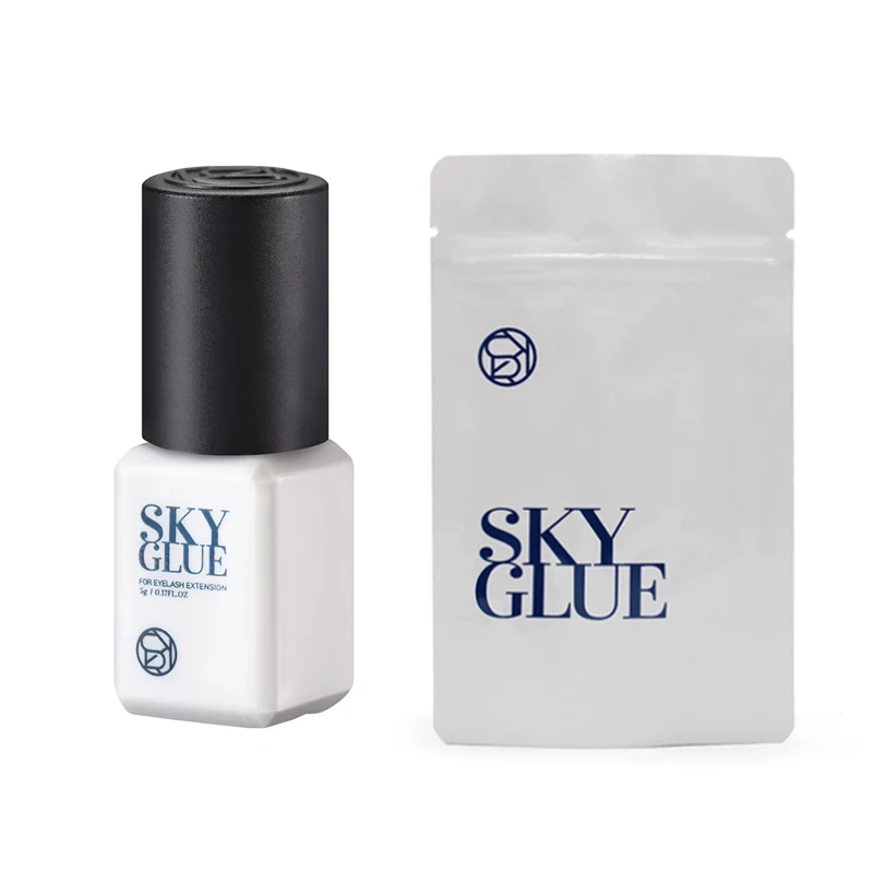 10 botellas de pegamento SKY para extensión de pestañas Corea 5ml negro rojo azul tapa belleza salud Lava pestañas tienda herramientas de maquillaje adhesivo