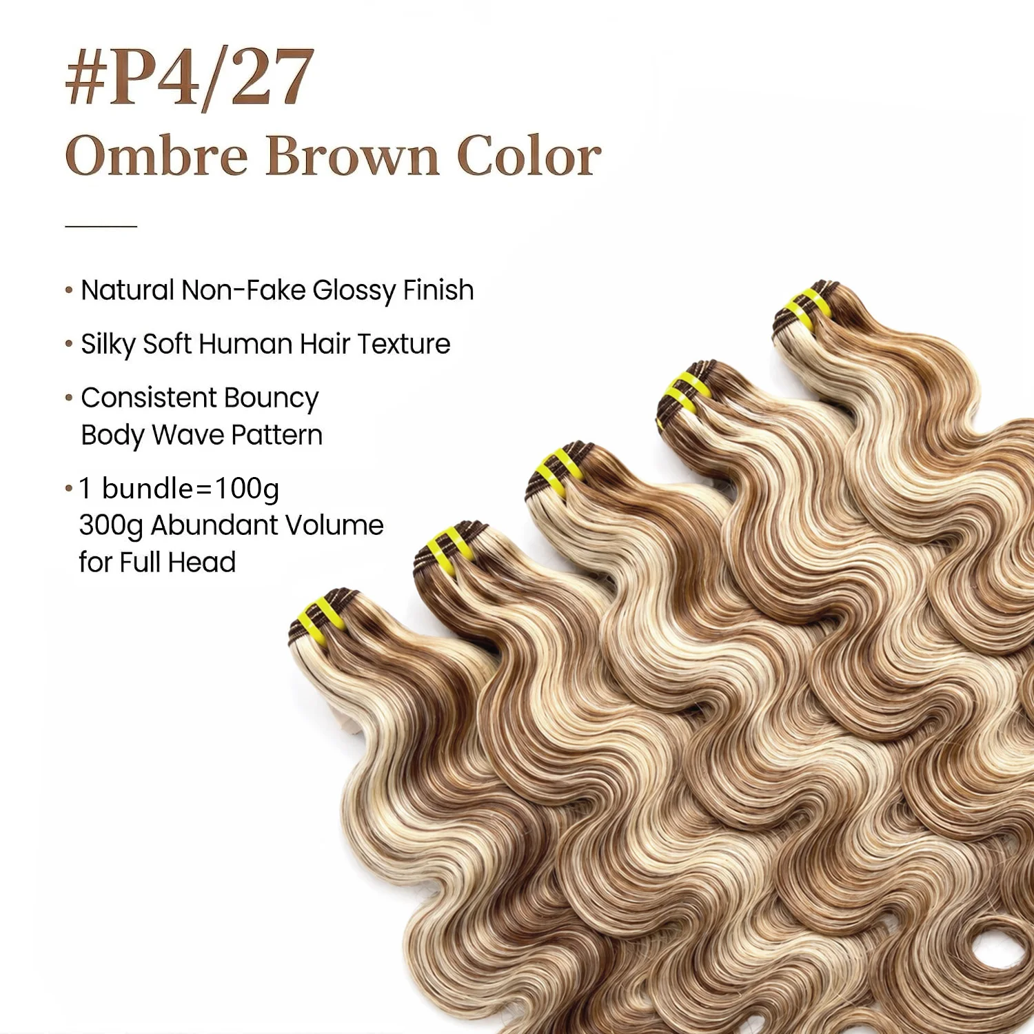 16A Highlight Ombre Body Wave Bundles Human Hair 1 2 3 4 PCS Unprocessed Brazilian Colored Weave Raw Hair 30 32 Inch Wavy Human