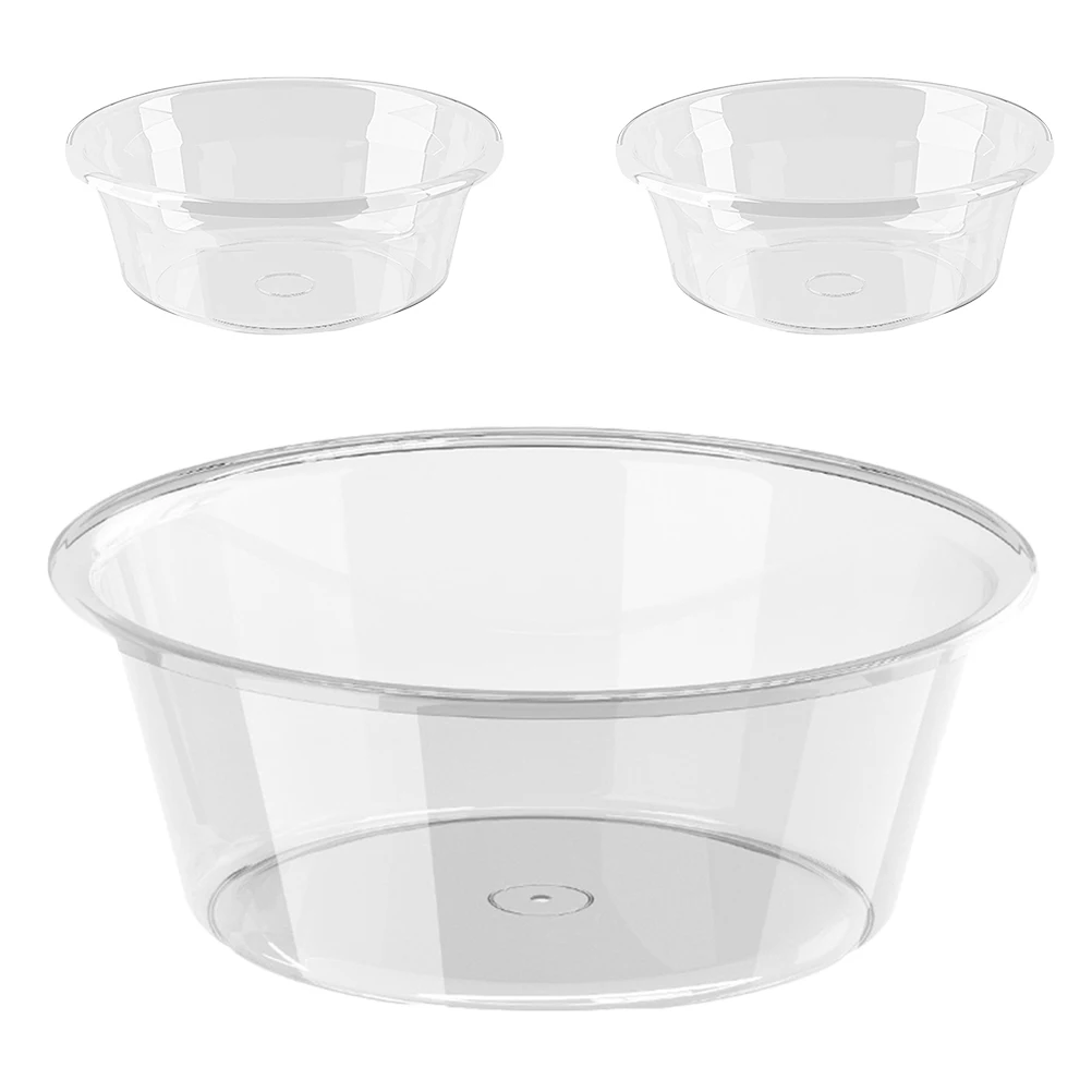 3 Pcs 투명한 발 세면대 접시 접시 세척 용 욕조 아기 병 담그는 발 세면대 욕조
