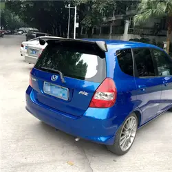 For Honda Jazz Fit Spoiler High Quality ABS Material Car Rear Wing Primer Rear Spoiler For Honda Fit Spoiler WX 2004-2007