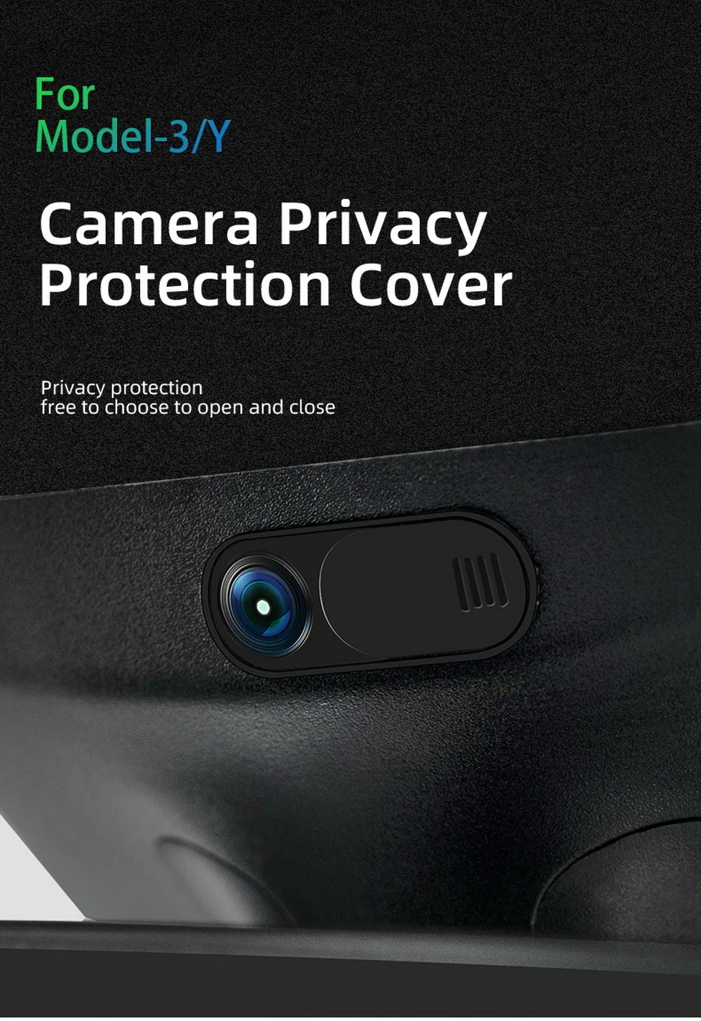 For Tesla Model Y Juniper Model 3 Car Camera Cover Ultra-Thin Webcam Slide Blocker Privacy Protector Stickercar accessories