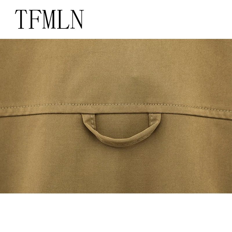 TFMLN ربيع وصيف جديد 2 قطعة مجموعات 2025 المرأة بلون قصيرة الأكمام قمصان جيوب بلايز السراويل غير رسمية مجموعات