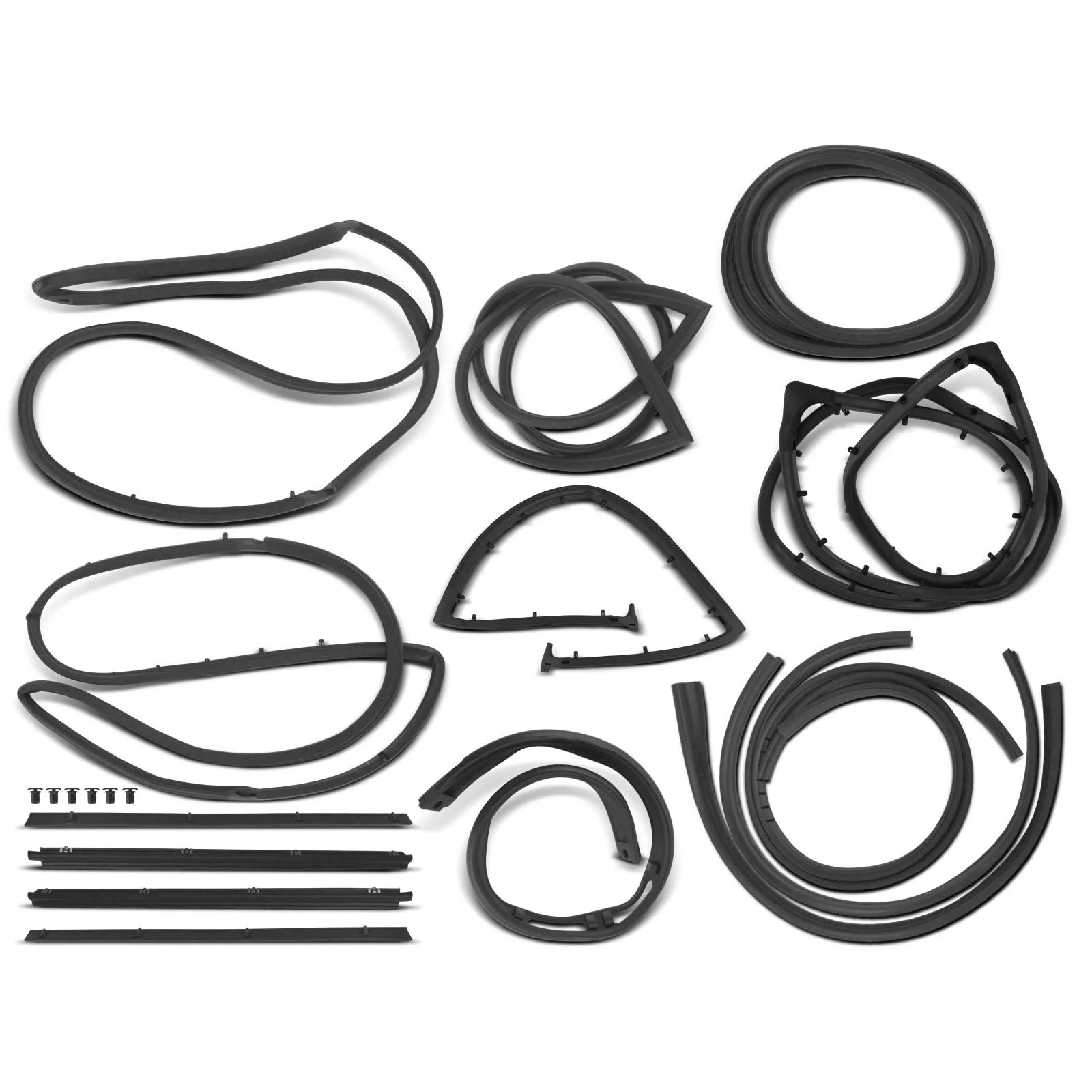 A-Premium 15pcs Front Rubber Weatherstrip Seal for Jeep CJ5 1976-1983 CJ7 1976-1986 Scrambler 1981-1985
