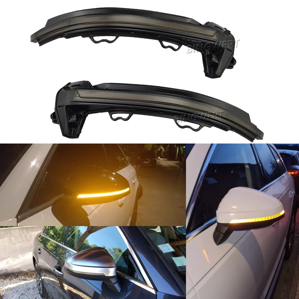 Car Dynamic Blinker LED Turn Signal Light For Audi A4 S4 RS4 B9 2016-2019 A5 S5 RS5 Side Wing Rearview Mirror Indicator Lamp view 6