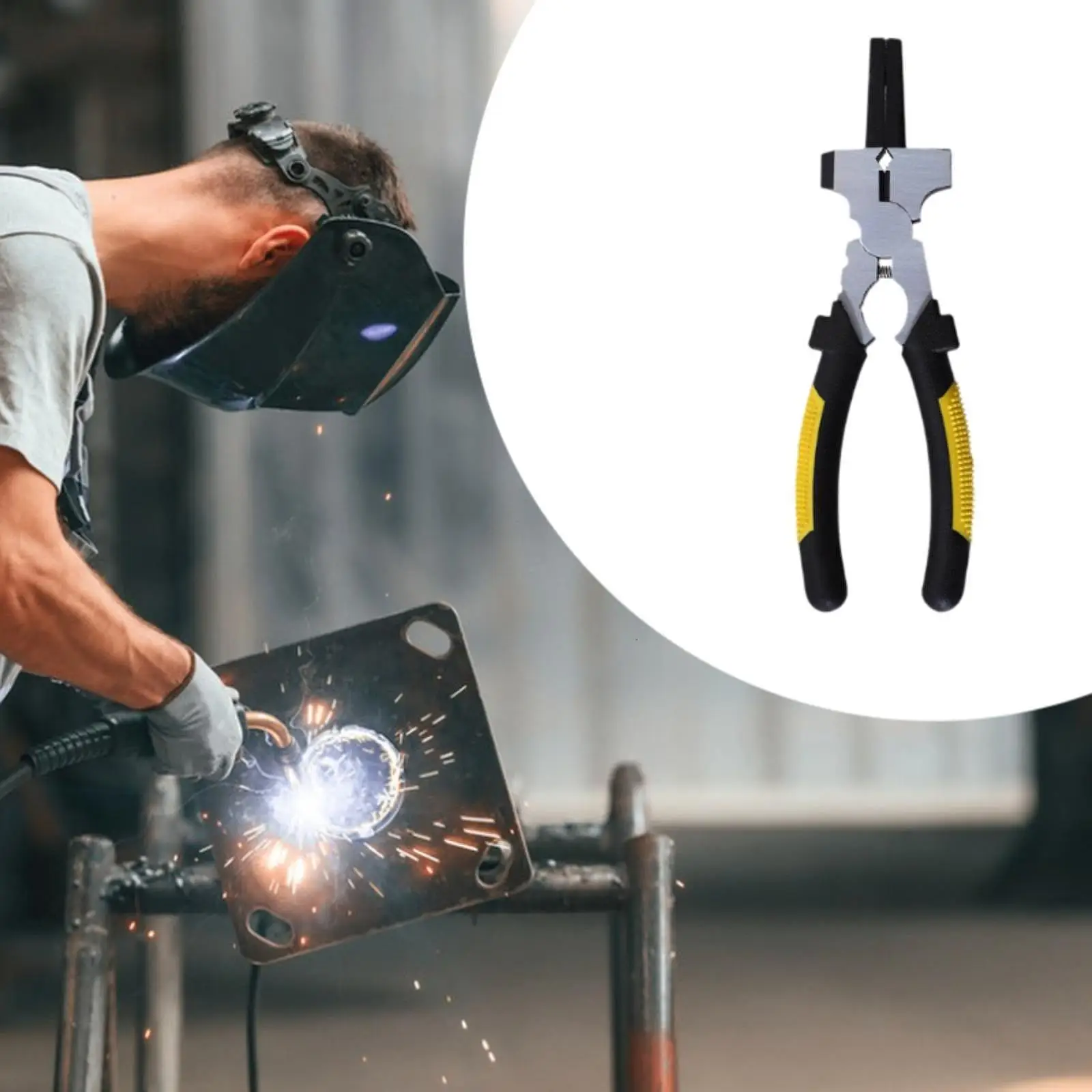 Mig Welding Alicate Wire Cutter Nariz longo de aço com martelo Ferramenta de solda Alicate de soldador Ferramenta de corte para artesanato Oficina de casa