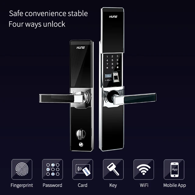 Smart Rfid Card Hotel Lock Electric Digital Lock Safe Finger Print Password Gate Door Lock