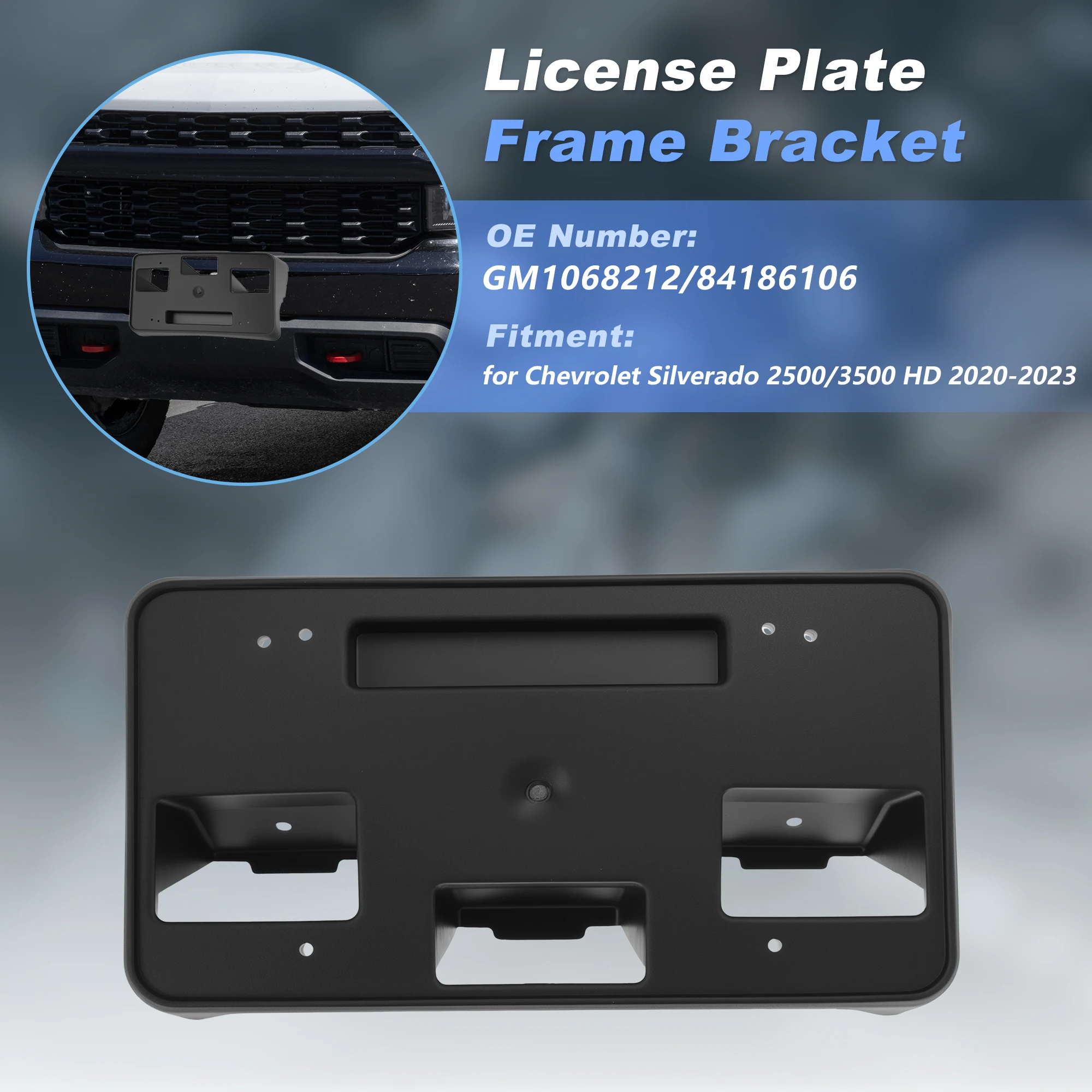 uxcell-license-plate-bracket-for-chevrolet-silverado-2500-3500-hd-2020-2023-gm1068212