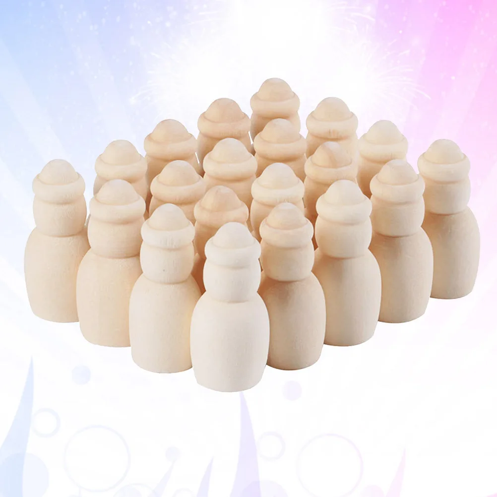 20Pcs Creative DIY Graffiti Painted Wooden Slice Lightweight Durable Kids Art Craft Decoration Home Wall Table Shelf Ornament