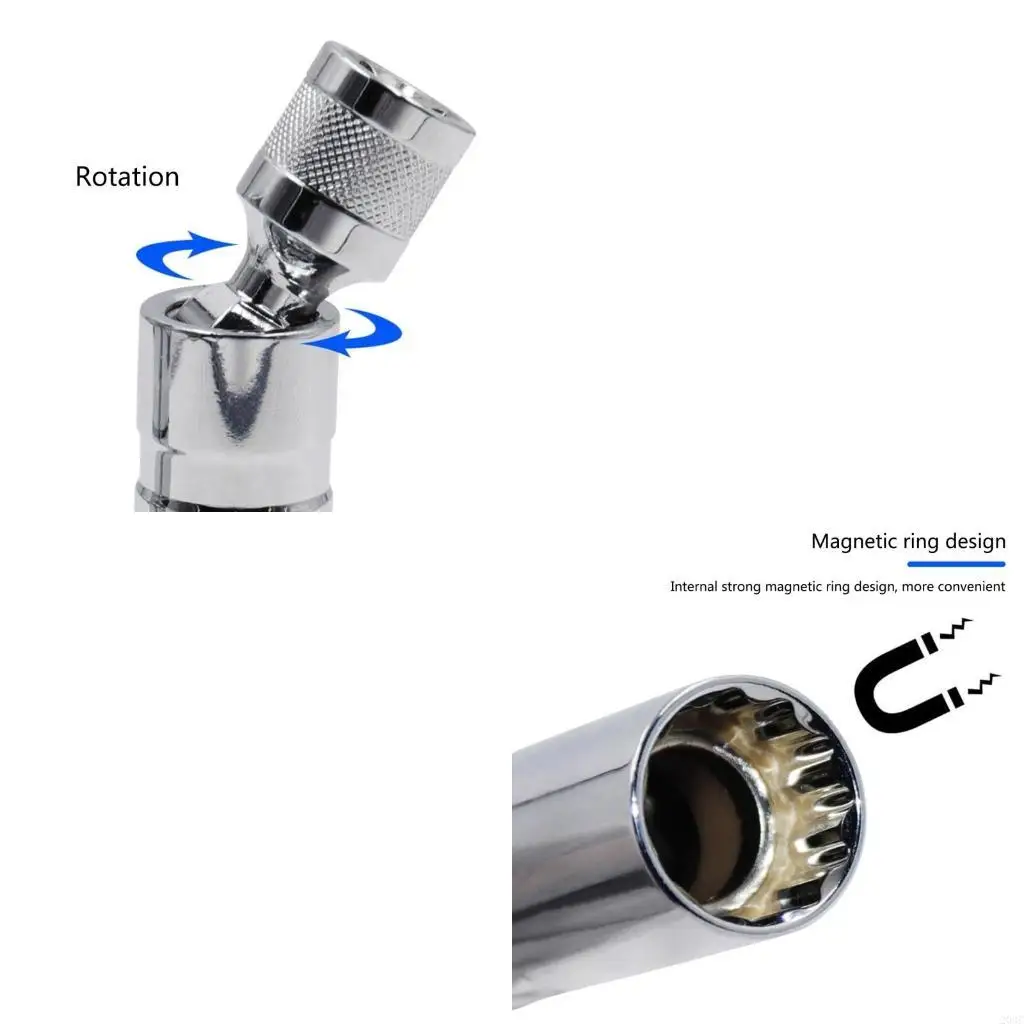 

203C Swivel-Spark Plug Socket 3/8-Inch Drive 12 Removal Tool 14mm 16mm