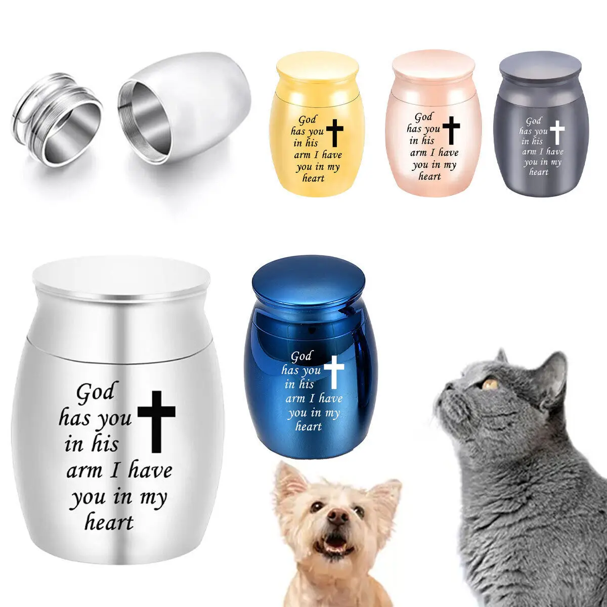 Ashes Pet Dog Or Cat Urn Casket Cremation Box Personalised Memorial Metal