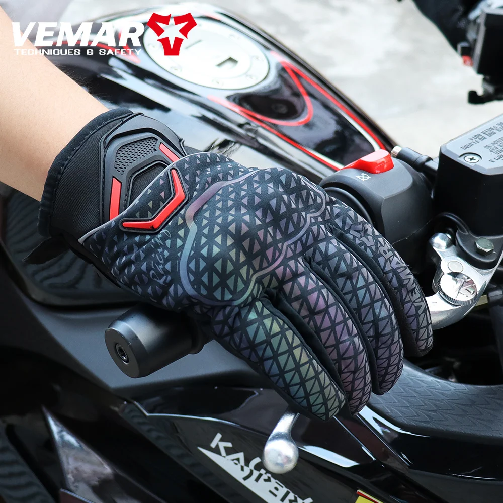 

VEMAR зимние 100% водонепроницаемые мотоциклетные перчатки для мужчин и женщин, перчатки для мотоциклиста, светоотражающие байкерские перчатки для мотокросса, сенсорный экран
