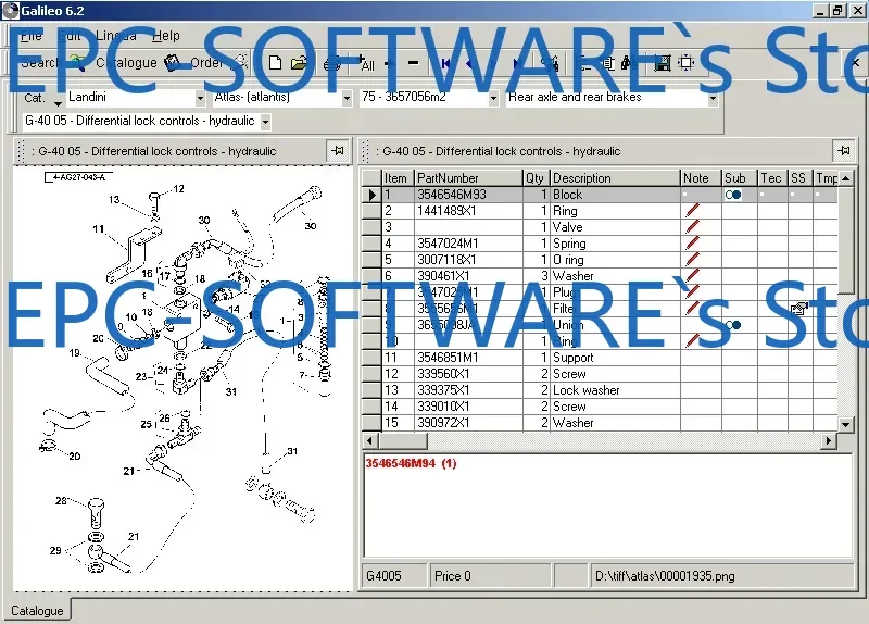 

EPC-SOFTWARE Landini Galileo 7.4 - Spare Parts Catalogue