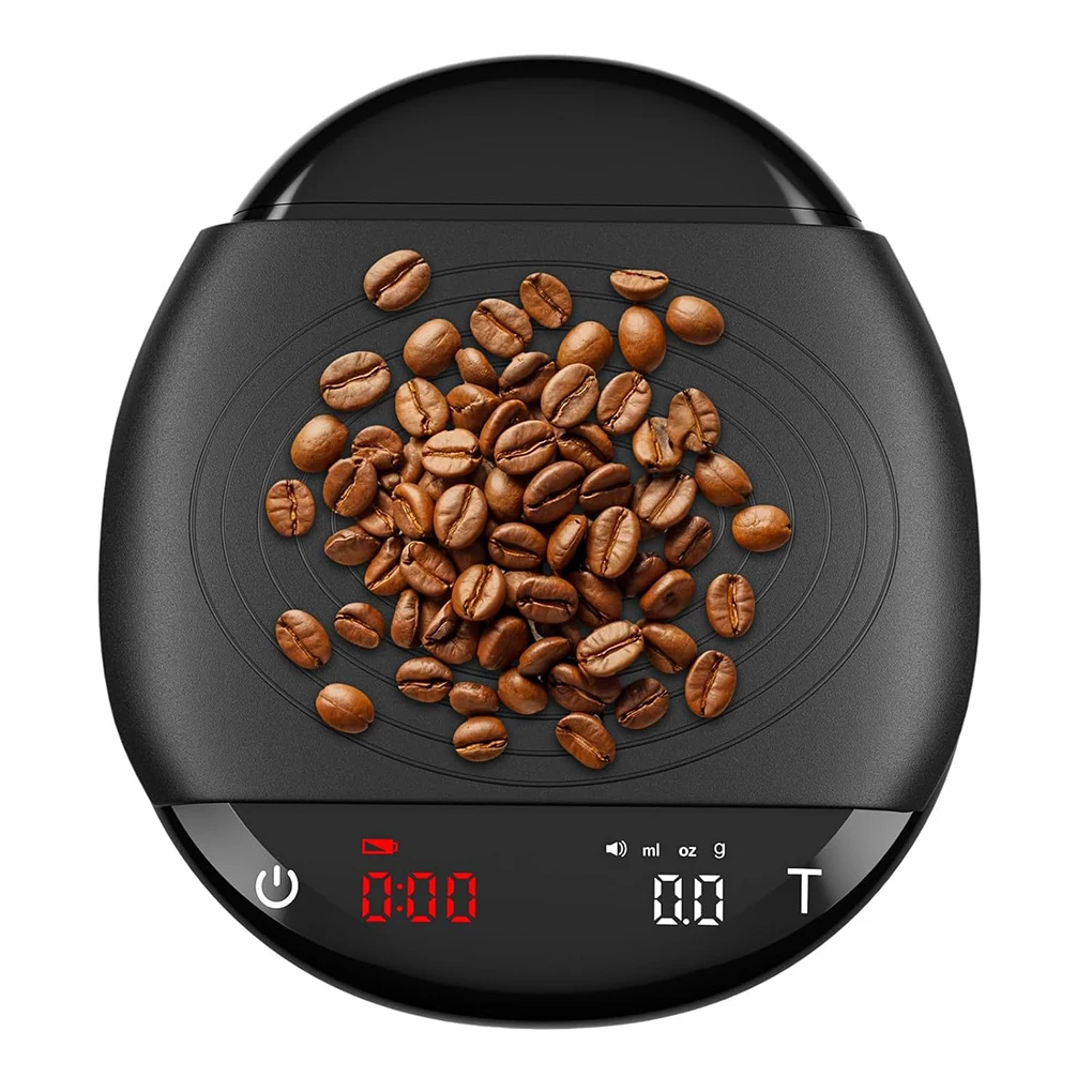 Mini Digital Coffee Scale with Timer Tare Function Rechargeable Espresso Scale 0.1g High Precision Smart Kitchen Scale for Food