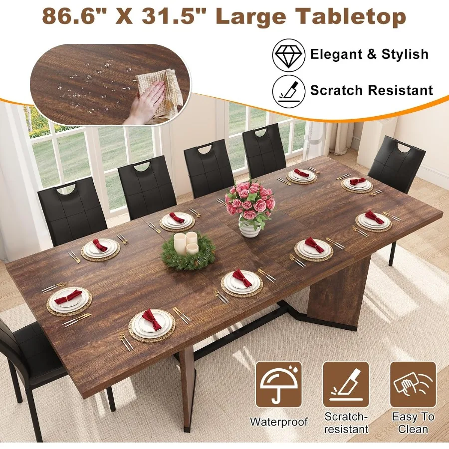 86 in Extendable Dining Table for 6 8 10 People, 59