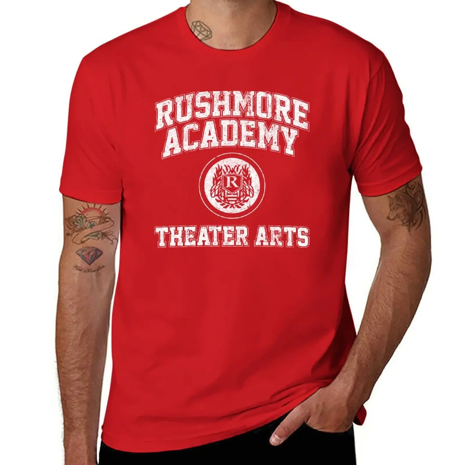 

New Rushmore Academy Theater Arts T-Shirt oversized t shirts t shirts for men cotton