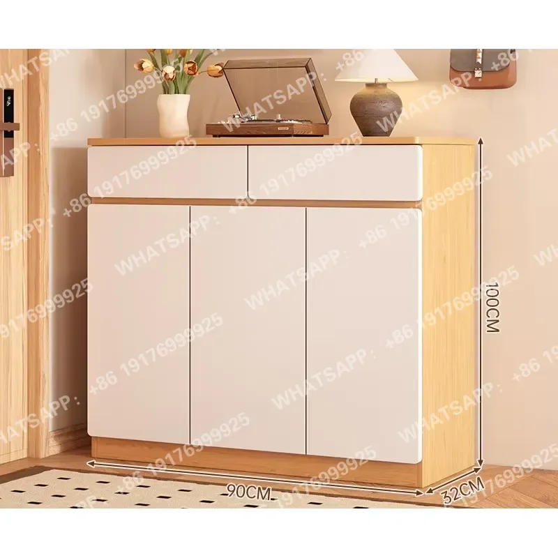 Modern Large Capacity Wooden Durable Laminated Storage Shoe Cabinet Easy Assembly for Home Hotel Apartment Living Room