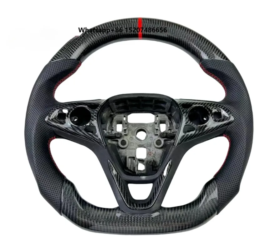 Custom True Carbon Fiber Sports Design  Regal Steering Wheel Black Perforated Leather for Car