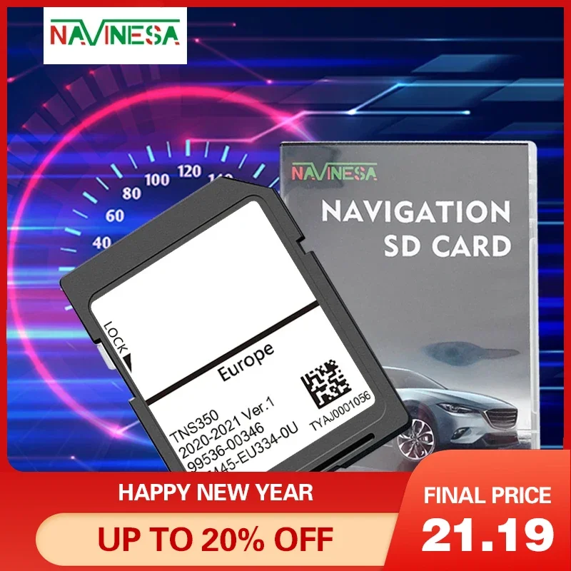 

for Toyota Prius/ RAV4/ Urban Cruiser/ Verso/ Yaris with TNS350 Navigation Update EU UK Map 2021/2022 Version GPS SD Card