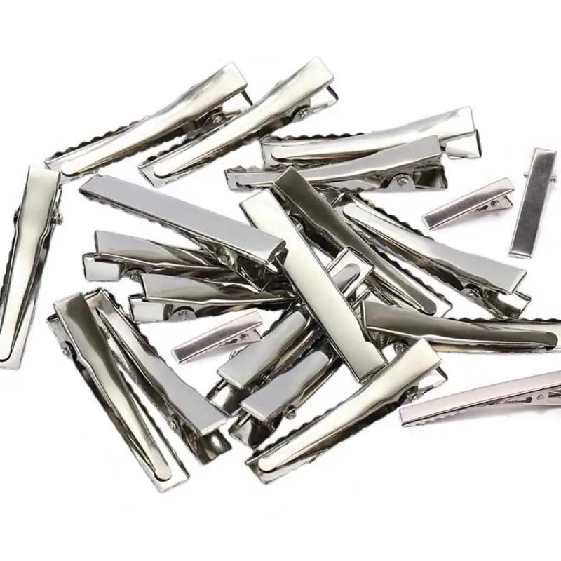 100 Stück ~ 25 Stück 29 mm ~ 97 mm flache Metall-Einzelzinken-Alligator-Haarnadel-Clip-Basis für DIY-Haarspangen, Schmuckherstellung, Zubehör – Detail 4
