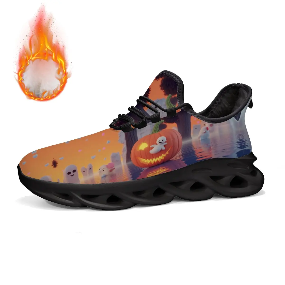 

Men's Casual Shoes Ultra-light Autumn Color-blocked Irregular Pattern Design New Trendy Street Style Sports Running Shoes