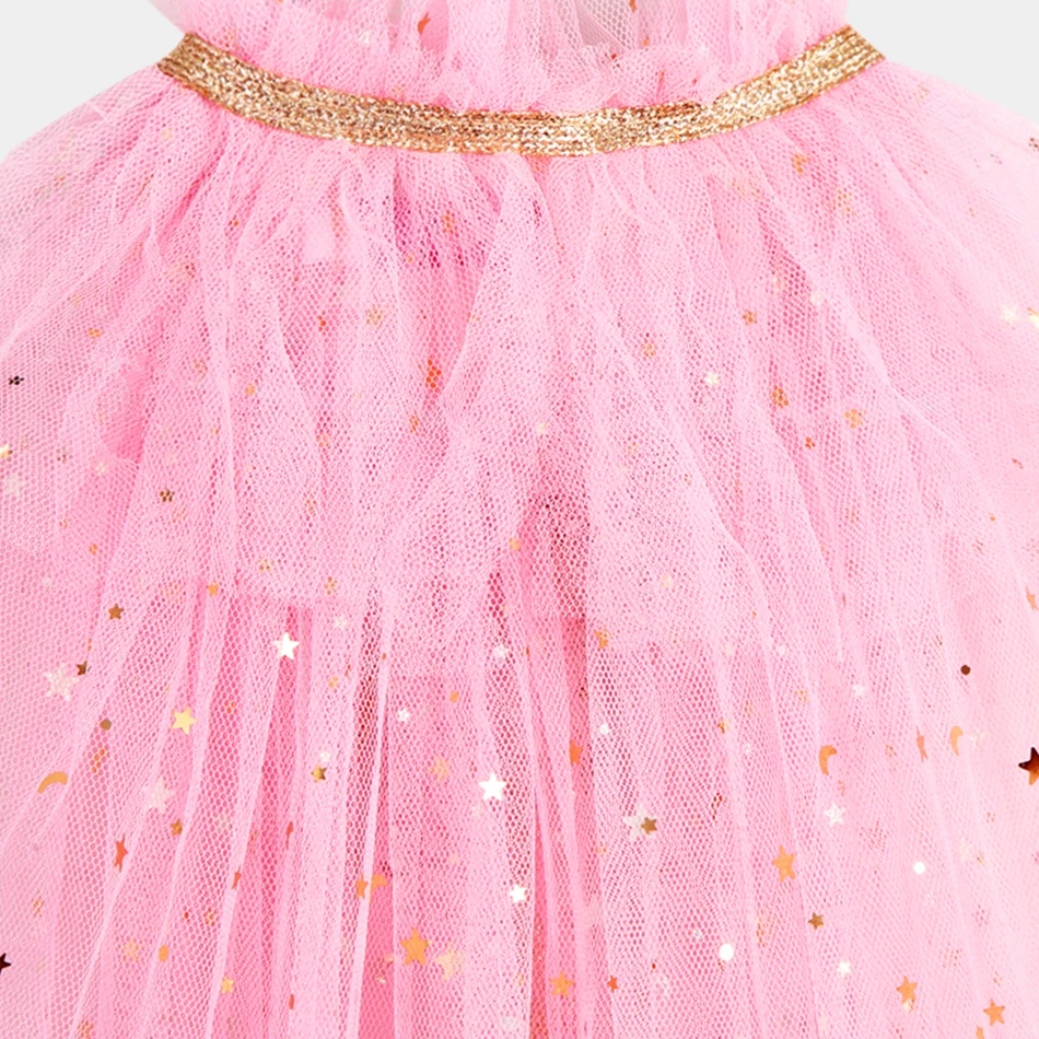 خفيفة الوزن الفتيات الاطفال زي الاكسسوارات 10 قطعة/المجموعة الترتر تول عباءة العصا حقيبة قفازات قلادة بلون الحلوى للحزب