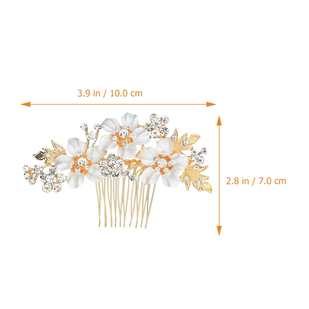 

Bridal Hair Accessories Comb for Women Wedding Bride Headpiece Golden Decoration