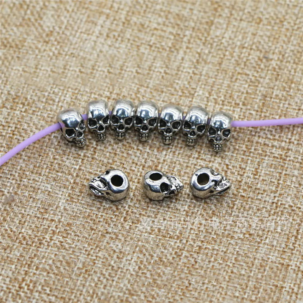 

50 шт. подвесок-черепов из сплава для изготовления украшений своими руками: для ожерелий, браслетов, брелоков, скрапбукинга и рукоделия