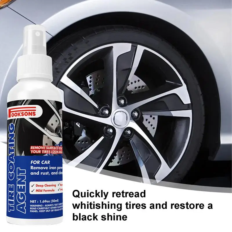 Wheel Cleaner Spray Tire Cleaner 100ml Shiny Car Stuff Wet Tire Dressing Car Detailing Supplies For Quick Cleaning Daily