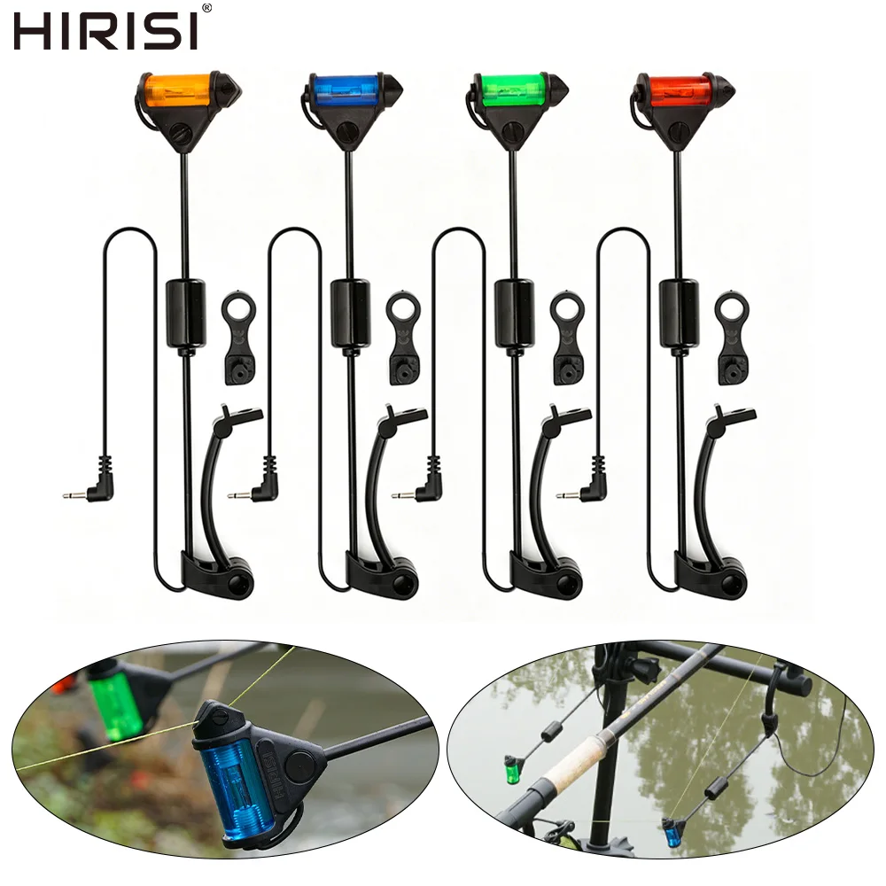 hirisi-b2037-carp-fishing-swinger-set-multi-color-led-light-adjustable-sensitivity-bite-hanger-indicator-with-storage-case