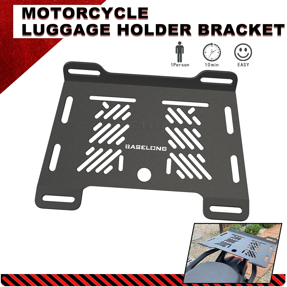 

For Honda CB650R CBR650R CRF1100L Africa Twin ADV Rear Rack Carrier Luggage Cargo Cycling Bag Stand Holder Trunk Suppor Bracket